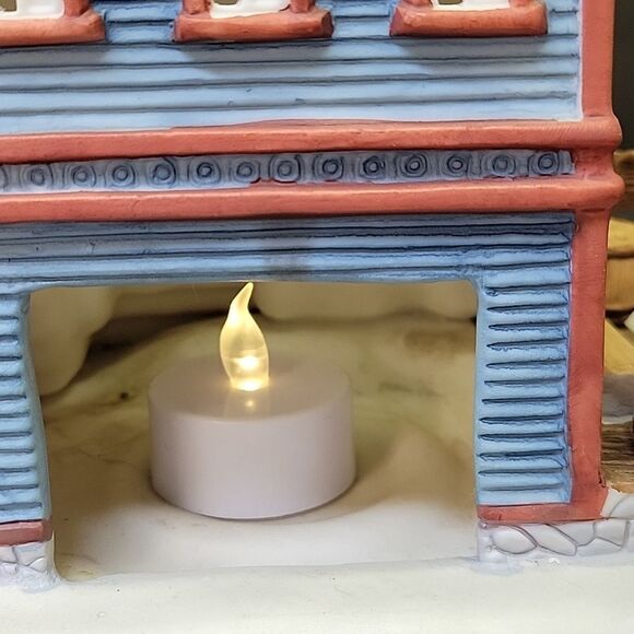 Partylite Village General Store Ceramic Tealight Candle Holder 6" tall - Picture 7 of 8